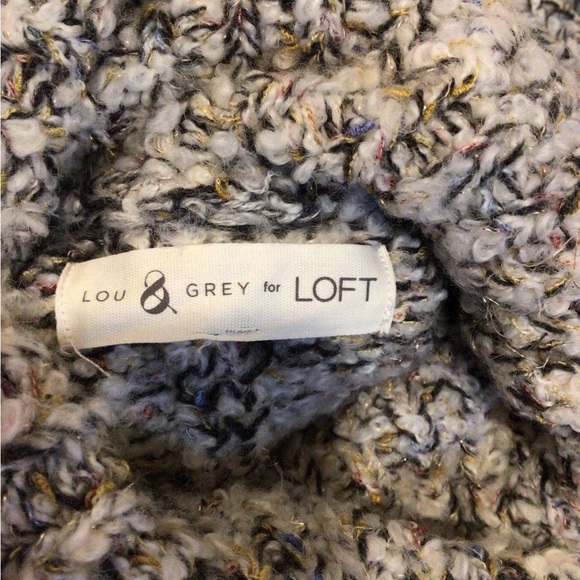 Lou & Grey For Loft Glitter-Knit Turtleneck Sweater OverSize XL - Picture 3 of 12
